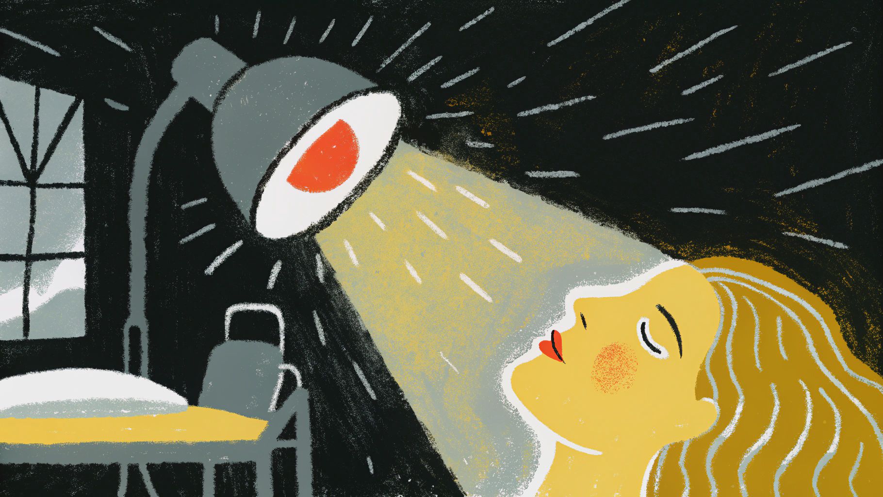 red light therapy treatment for migraine relief showing therapeutic application on patient